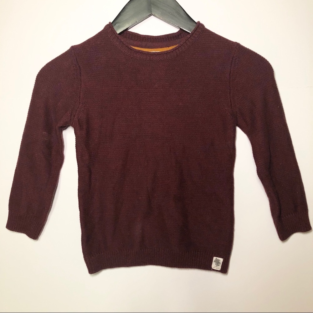 Boys Zara Knitwear Sweater, Red/Wine, size 6
